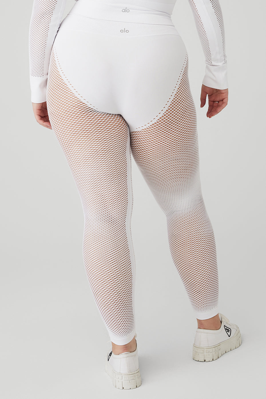 Seamless High-Waist 7/8 Limitless Open Air Legging - White