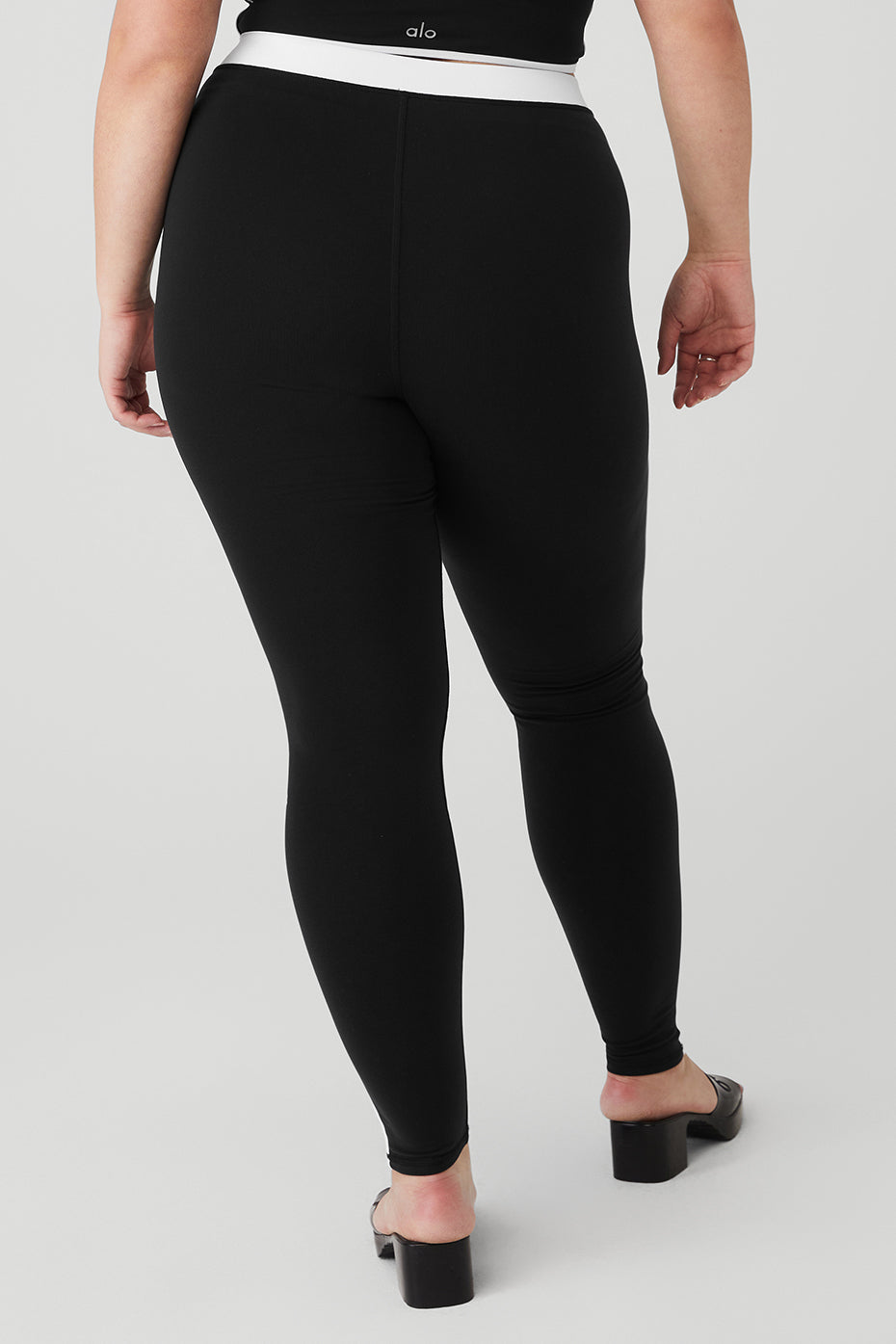 Airbrush High-Waist Streamlined Legging - Black/White