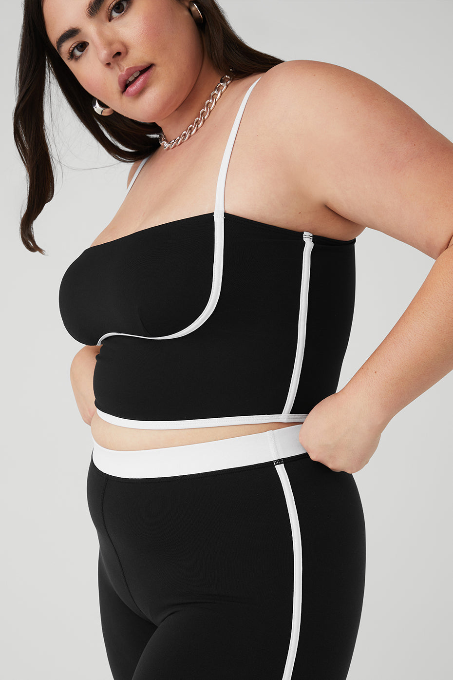 Airbrush High-Waist Streamlined Legging - Black/White