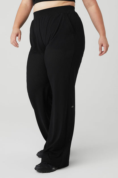 Mesh All-Star Wide Leg Pant - Black