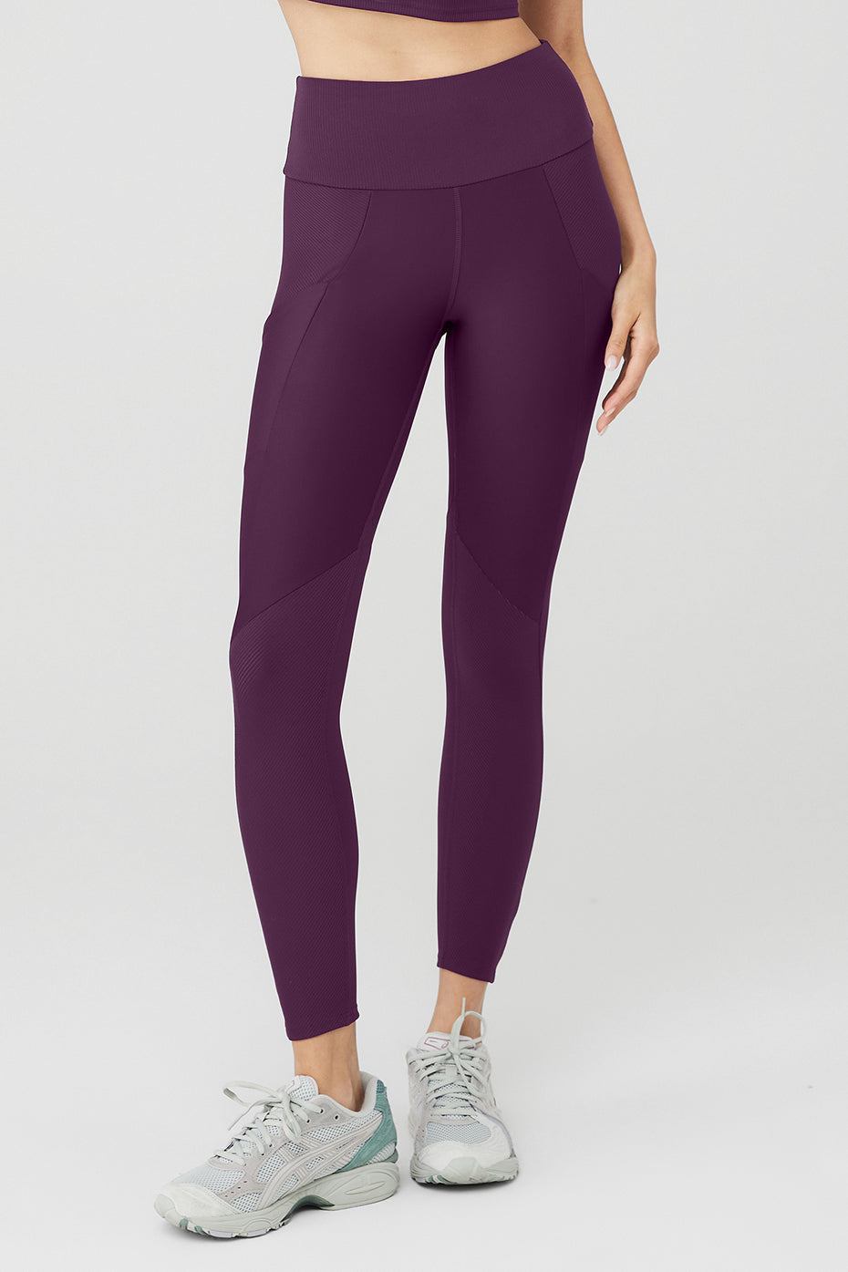 Ribbed Airlift High-Waist 7/8 Enchanted Legging - Dark Plum
