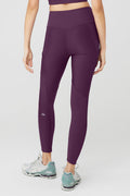 Ribbed Airlift High-Waist 7/8 Enchanted Legging - Dark Plum