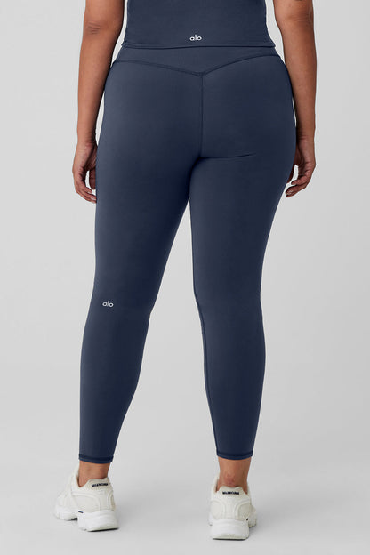 Airbrush Winter Warm High-Waist Nocturne Legging - Navy