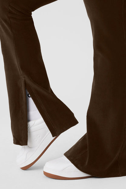 Micro Corduroy High-Waist Winter Break Flare Pant - Espresso