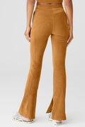 Micro Corduroy High-Waist Winter Break Flare Pant - Toffee