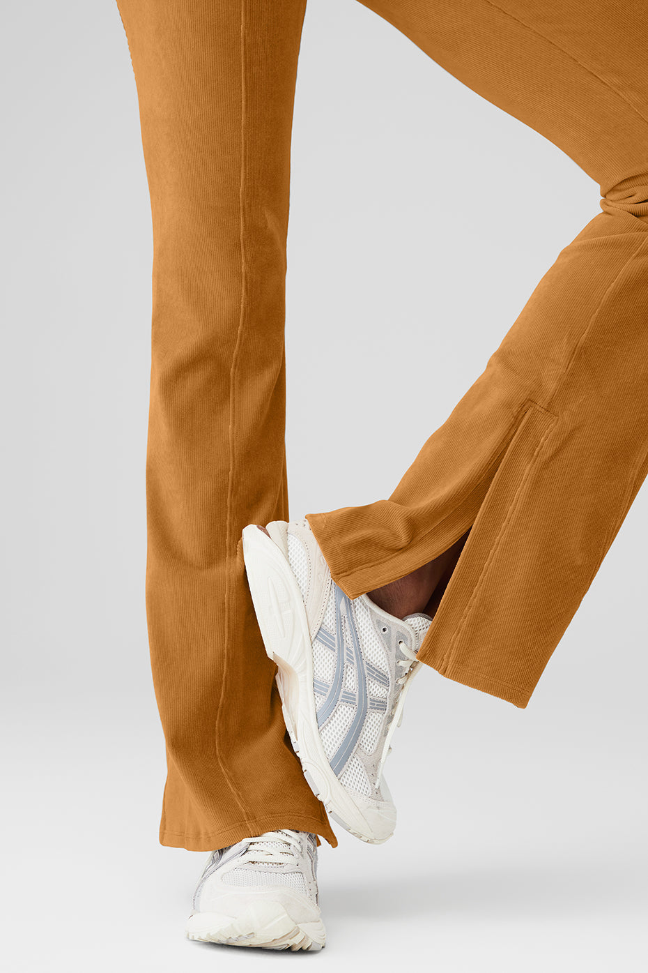 Micro Corduroy High-Waist Winter Break Flare Pant - Toffee