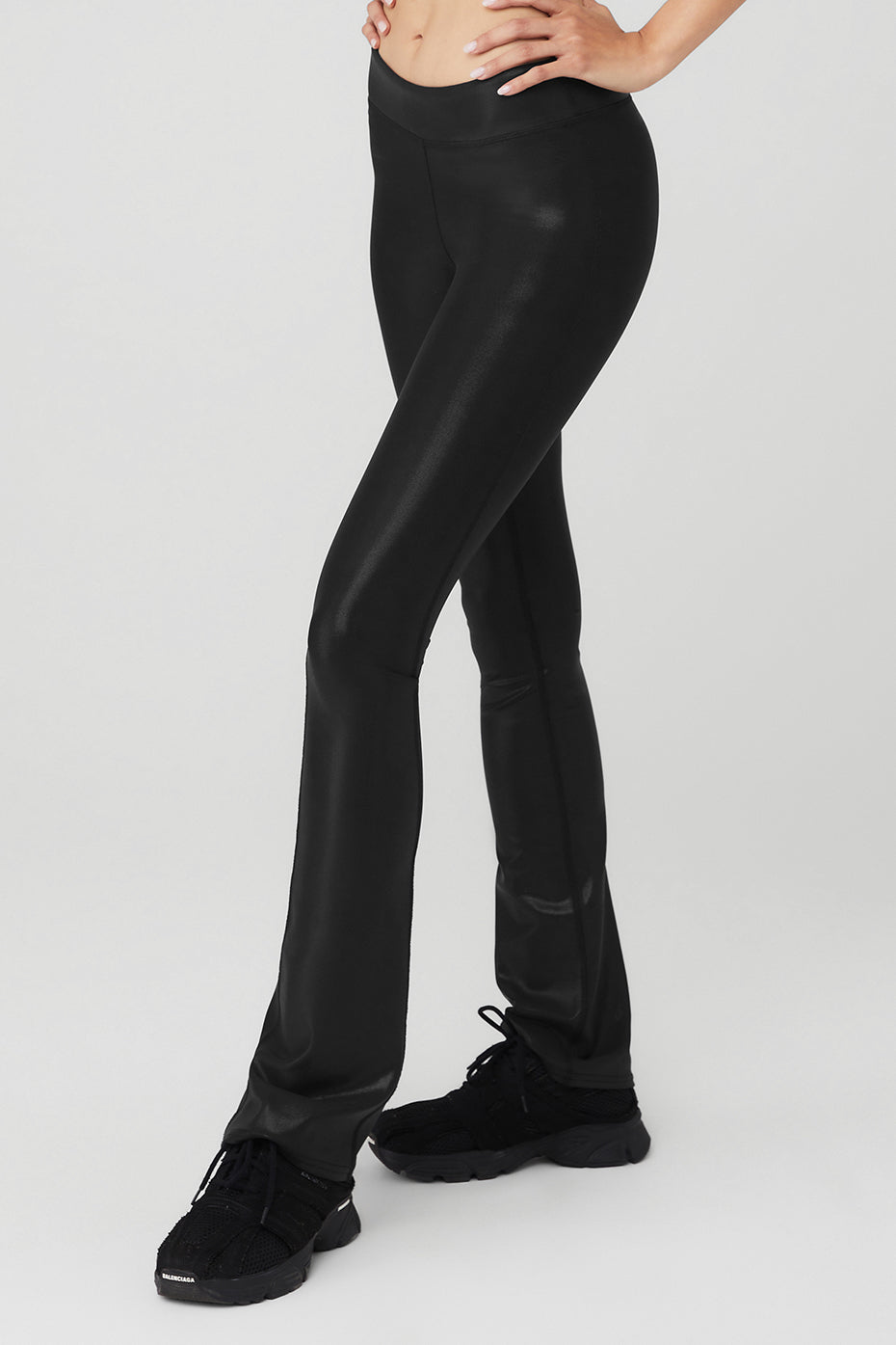 Super Shine Low-Rise Bootcut Legging - Black