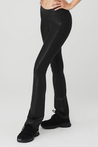 Super Shine Low-Rise Bootcut Legging - Black