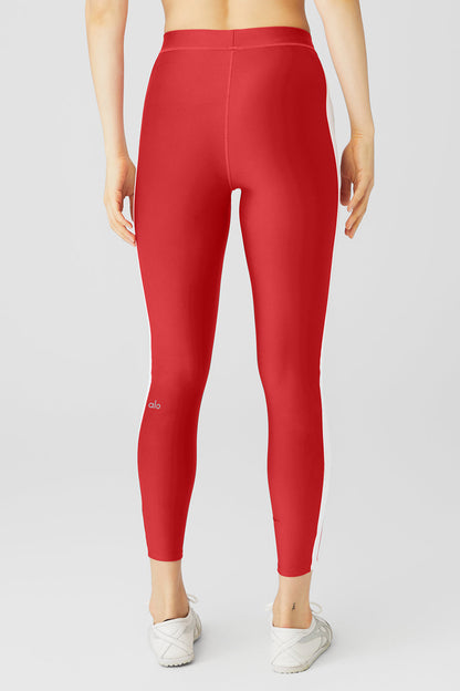 Airlift High-Waist 7/8 Car Club Legging - Classic Red/White