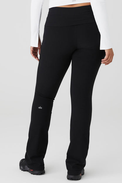 Alosoft Foldover Bootcut Legging - Black