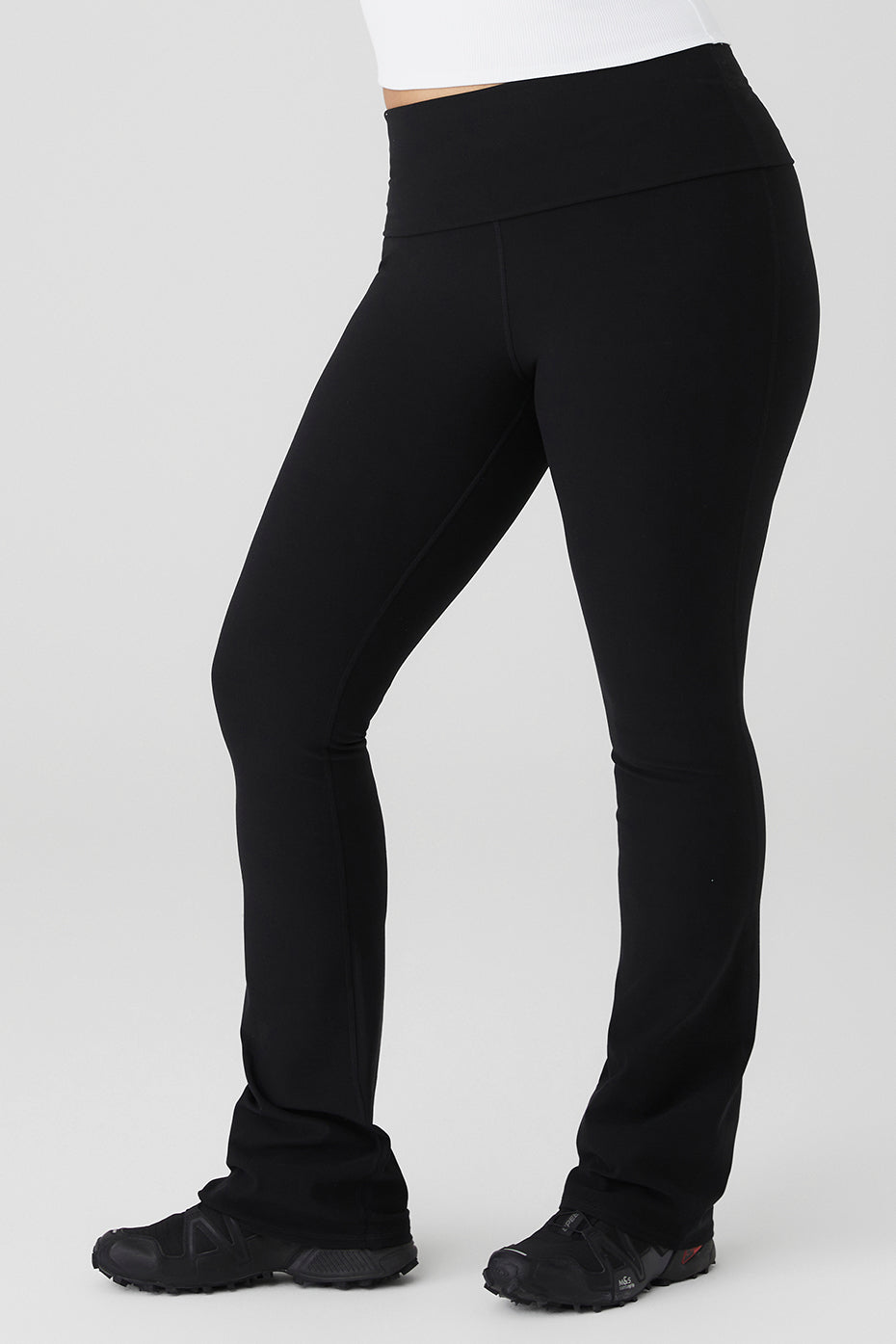 Alosoft Foldover Bootcut Legging - Black
