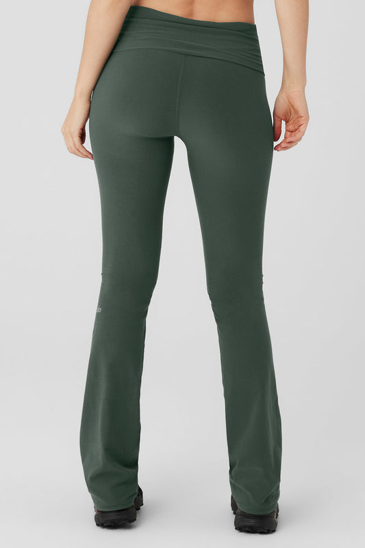 Alosoft Foldover Bootcut Legging - Dark Cactus