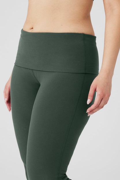 Alosoft Foldover Bootcut Legging - Dark Cactus