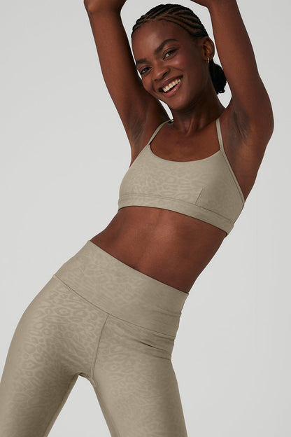 Airlift High-Waist Leopard Debossed Legging - Gravel