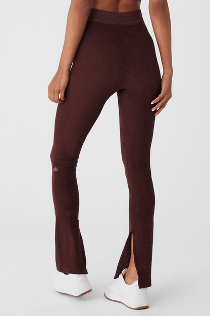 Seamless Luxe Terry High-Waist Cuddle Legging - Cherry Cola
