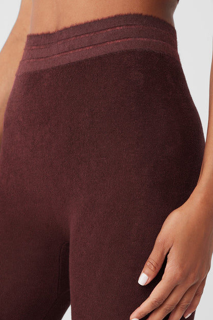 Seamless Luxe Terry High-Waist Cuddle Legging - Cherry Cola