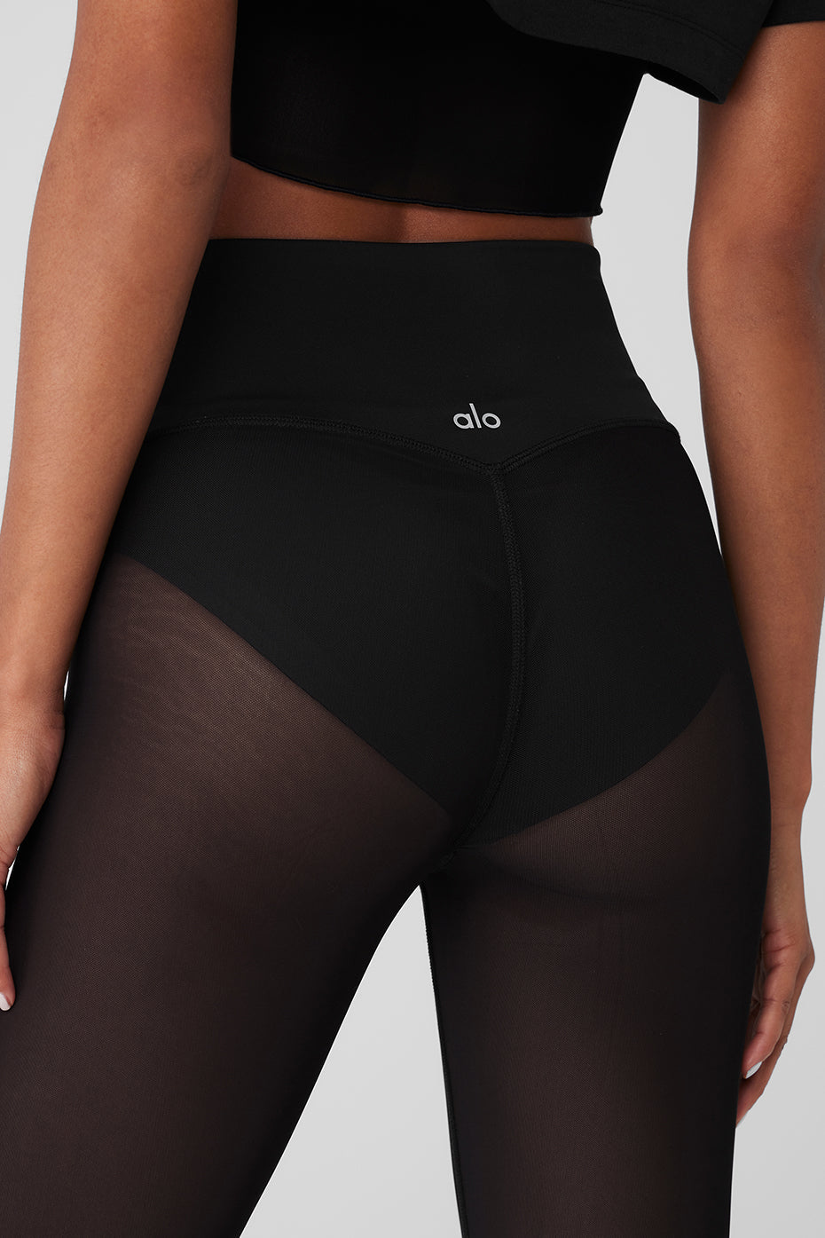 Airlift Mesh High-Waist Track Star Legging - Black