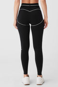 Airbrush High-Waist Heart Throb Legging - Black/White