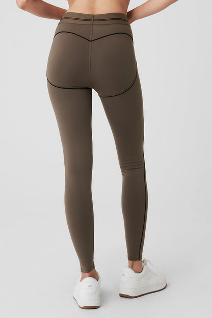 Airbrush High-Waist Heart Throb Legging - Olive Tree/Black