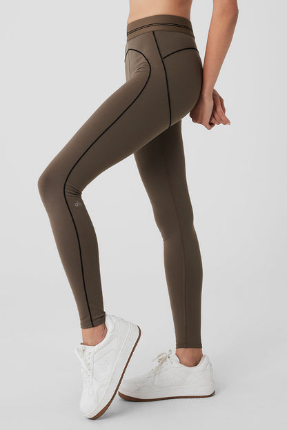 Airbrush High-Waist Heart Throb Legging - Olive Tree/Black