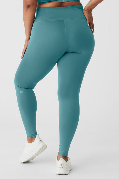 High-Waist Airlift Legging - Teal Agate