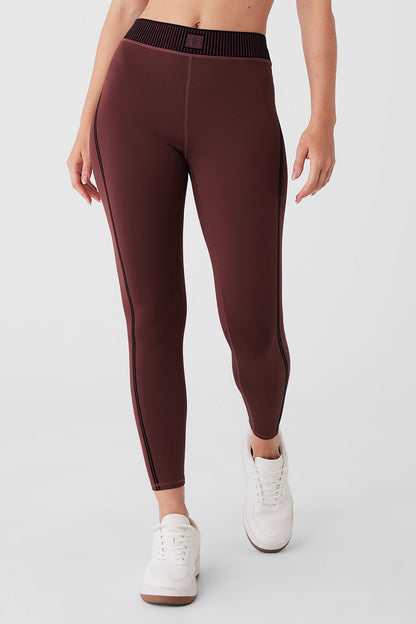Airlift High-Waist 7/8 Line Up Legging - Cherry Cola