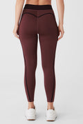 Airlift High-Waist 7/8 Line Up Legging - Cherry Cola