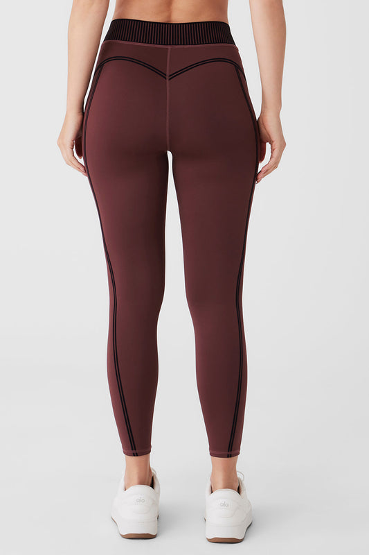 Airlift High-Waist 7/8 Line Up Legging - Cherry Cola
