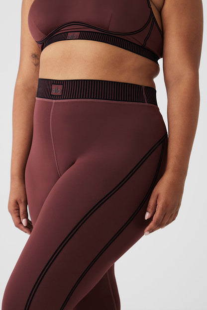 Airlift High-Waist 7/8 Line Up Legging - Cherry Cola