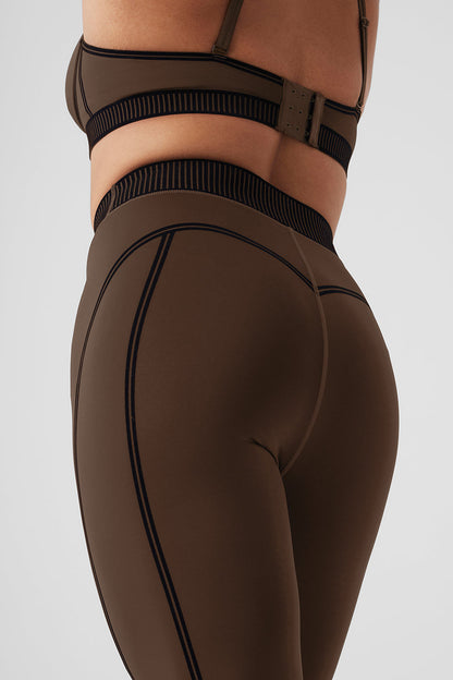 Airlift High-Waist 7/8 Line Up Legging - Espresso