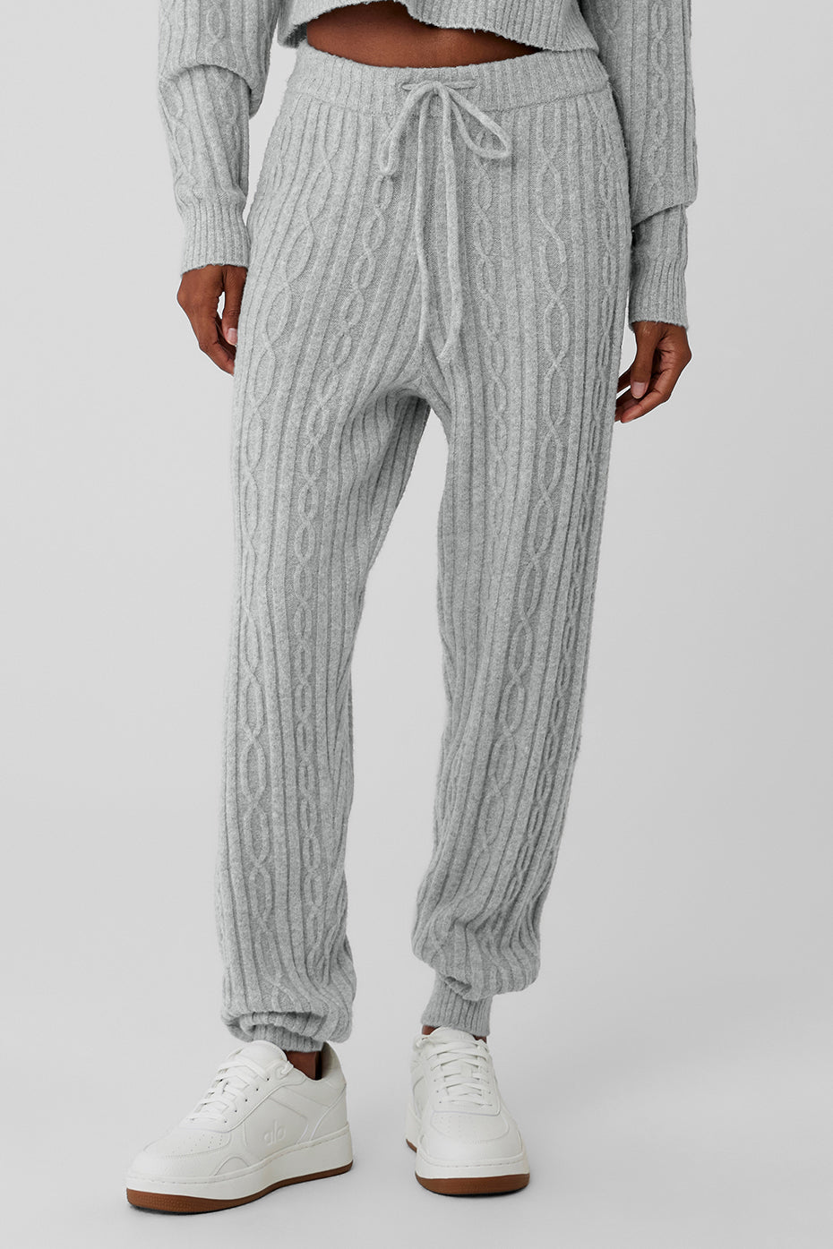 Cable Knit Winter Bliss Pant - Athletic Heather Grey