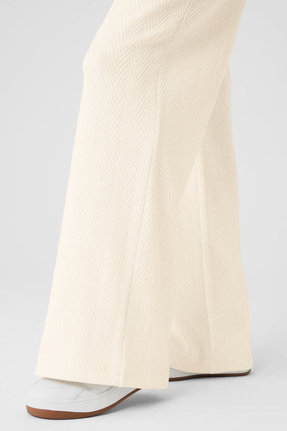 High-Waist Cozy Day Wide Leg Pant - Ivory