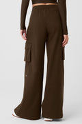 Wide Leg Cargo Show Off Trouser - Espresso