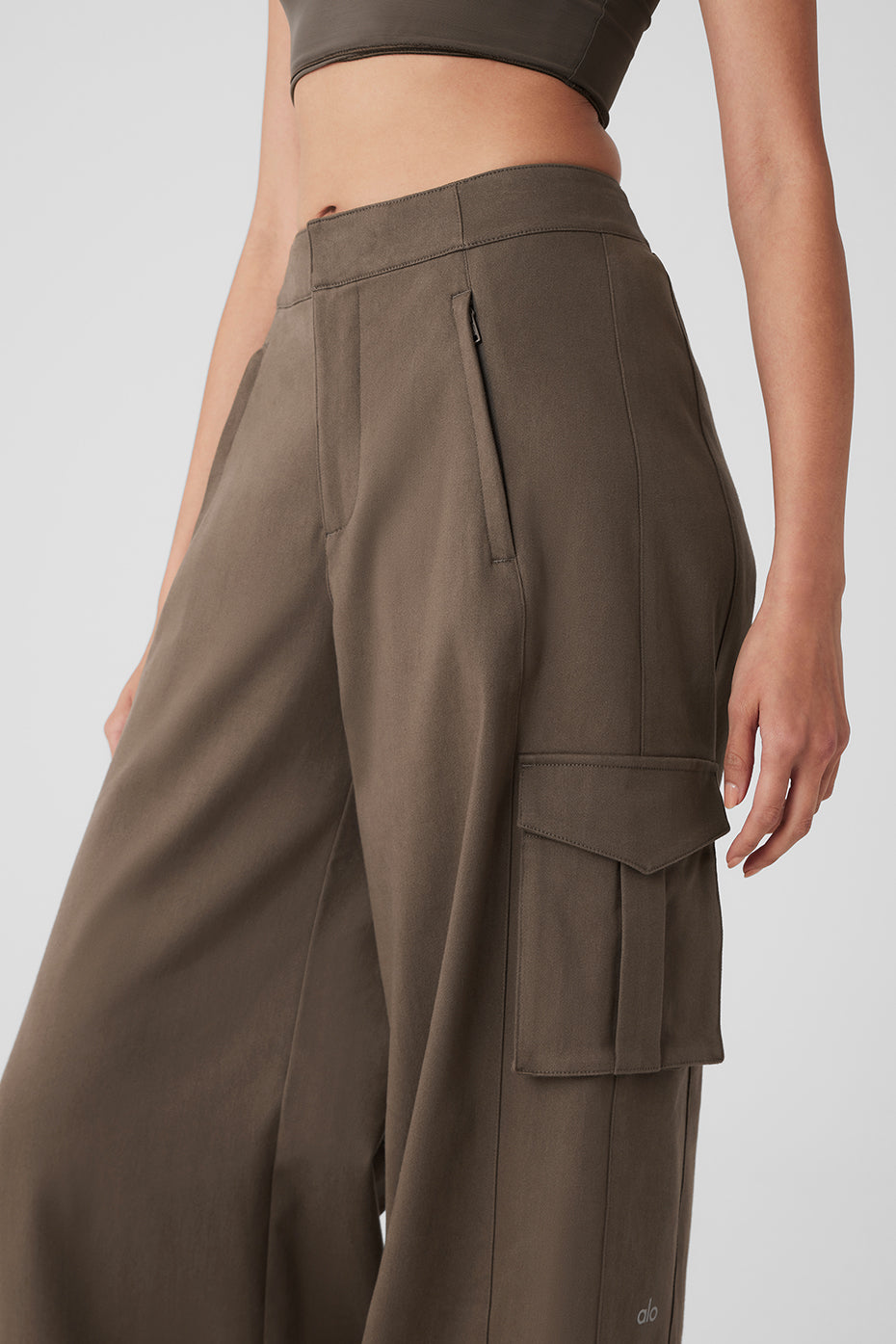 Wide Leg Cargo Show Off Trouser - Olive Tree