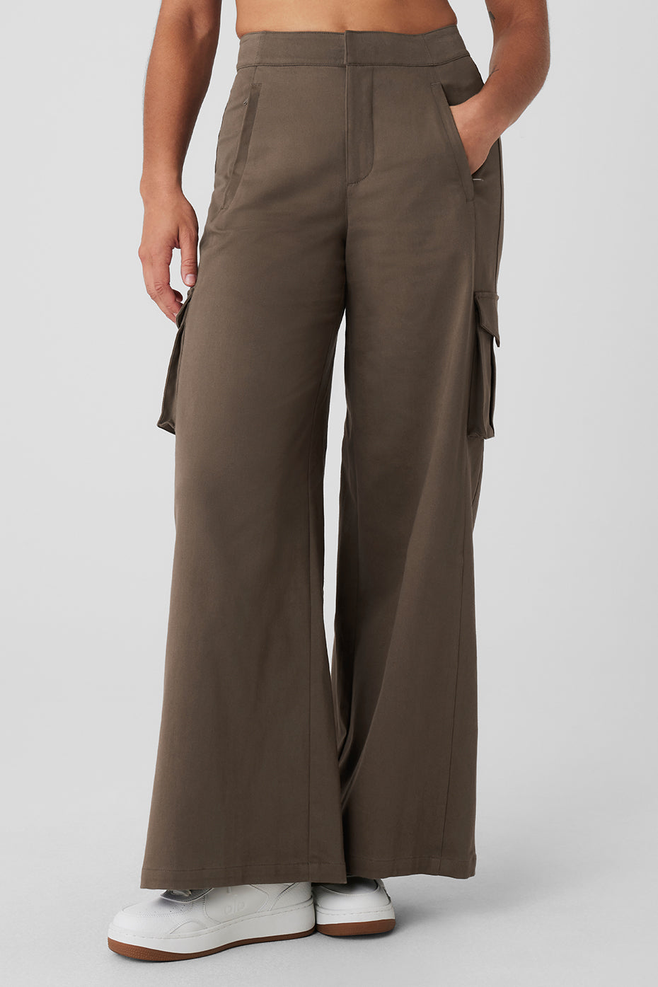 Wide Leg Cargo Show Off Trouser - Olive Tree
