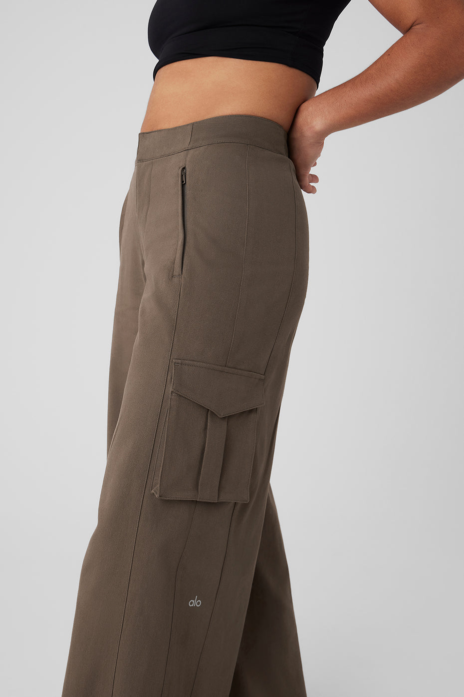 Wide Leg Cargo Show Off Trouser - Olive Tree
