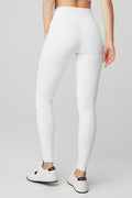 High-Waist Airbrush Legging - White