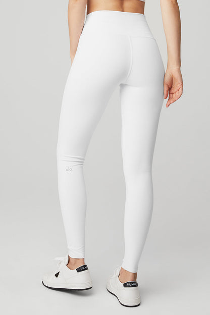 High-Waist Airbrush Legging - White