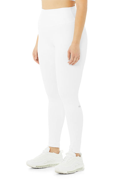High-Waist Airbrush Legging - White