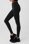High-Waist Airbrush Legging - Black