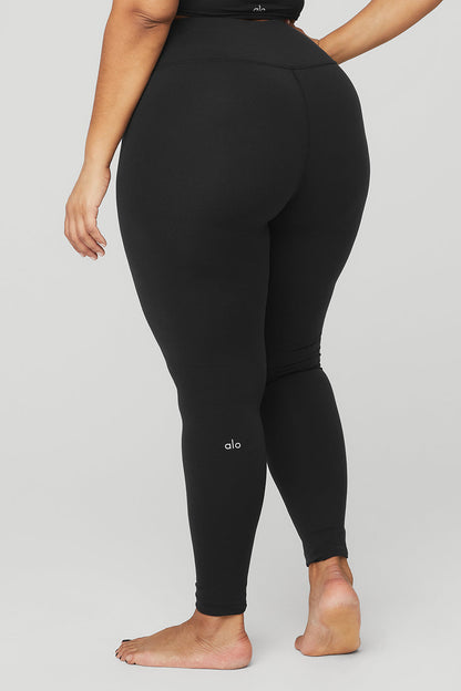High-Waist Airbrush Legging - Black
