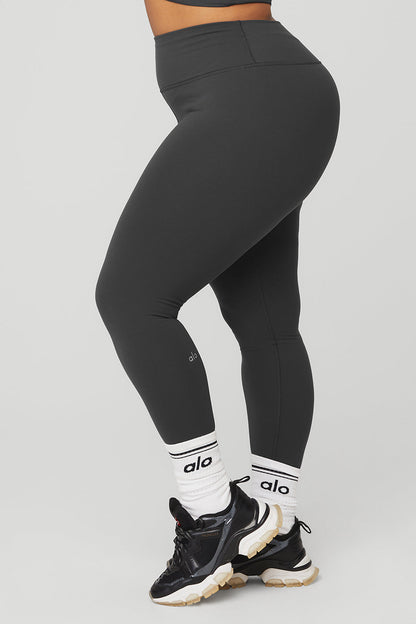 High-Waist Airbrush Legging - Anthracite