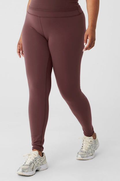 High-Waist Airbrush Legging - Cherry Cola