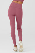 High-Waist Airbrush Legging - Mars Clay