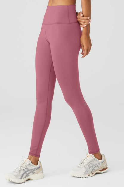 High-Waist Airbrush Legging - Mars Clay