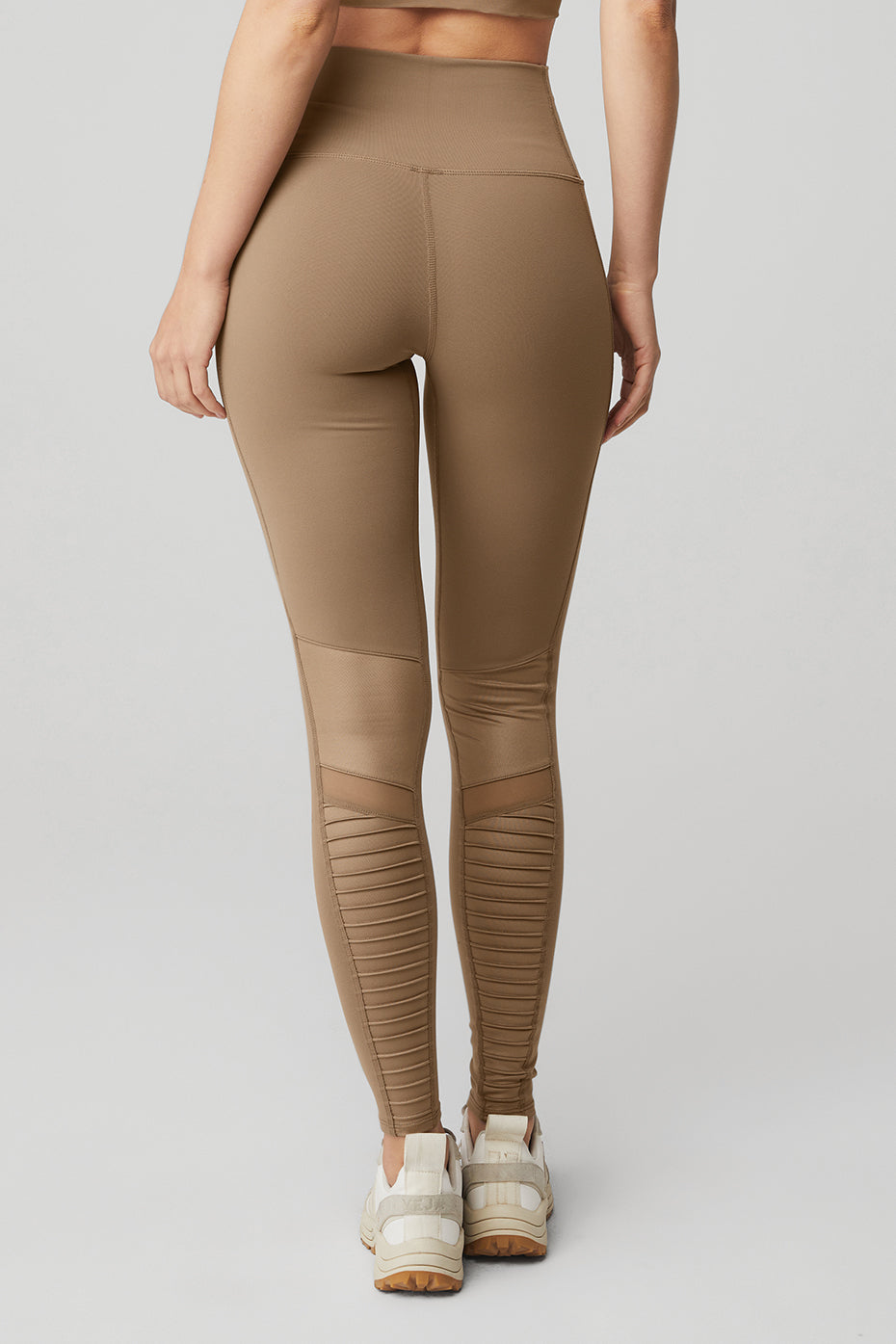 High-Waist Moto Legging - Gravel/Gravel Glossy