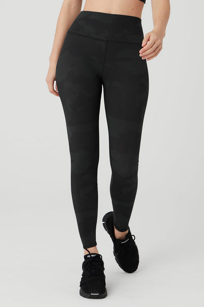 High-Waist Camo Vapor Legging - Black Camouflage