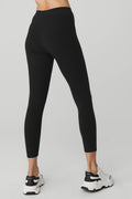 Ribbed High-Waist 7/8 Blissful Legging - Black