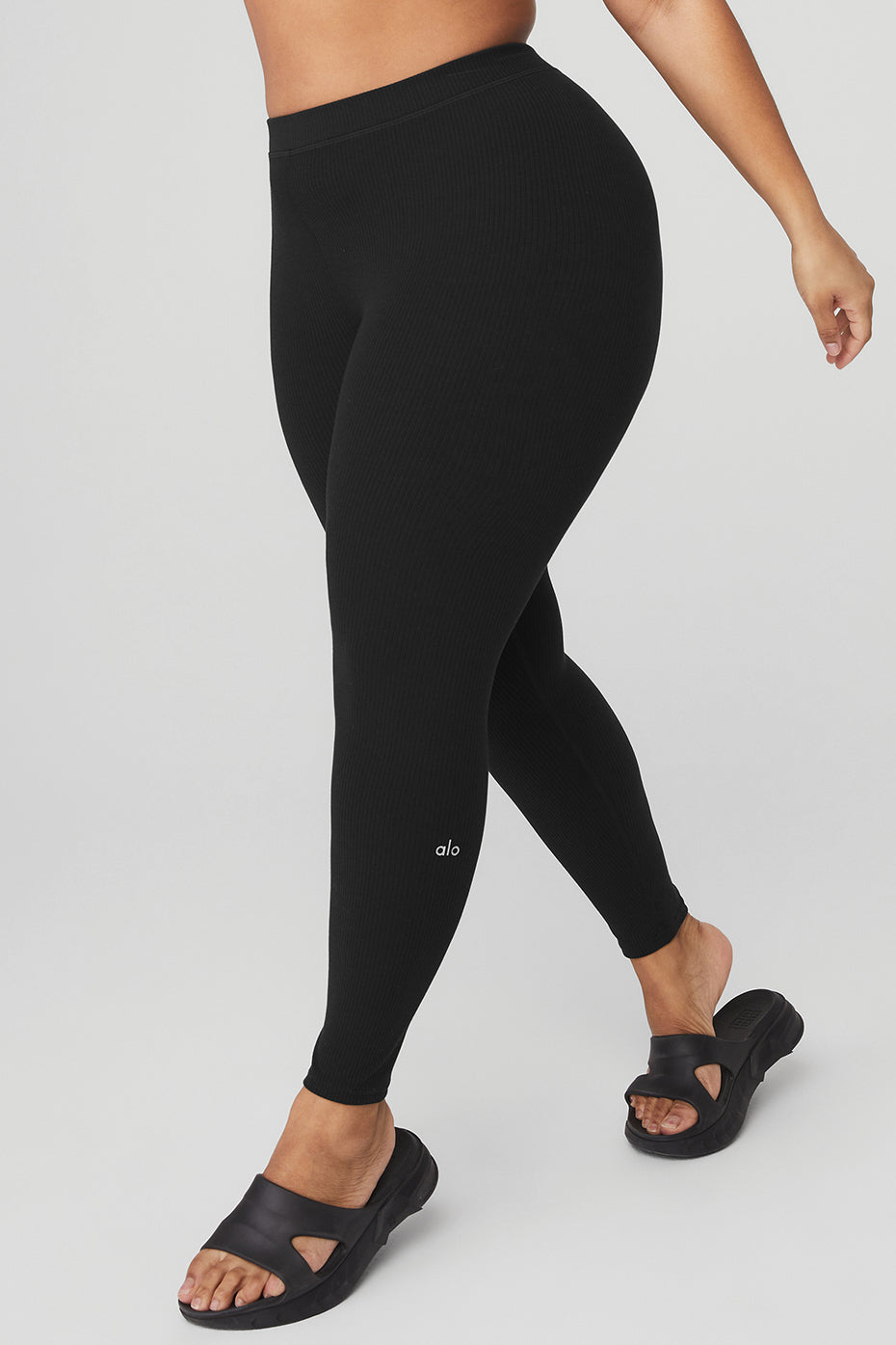 Ribbed High-Waist 7/8 Blissful Legging - Black