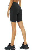 9" High-Waist Checkpoint Biker Short - Black
